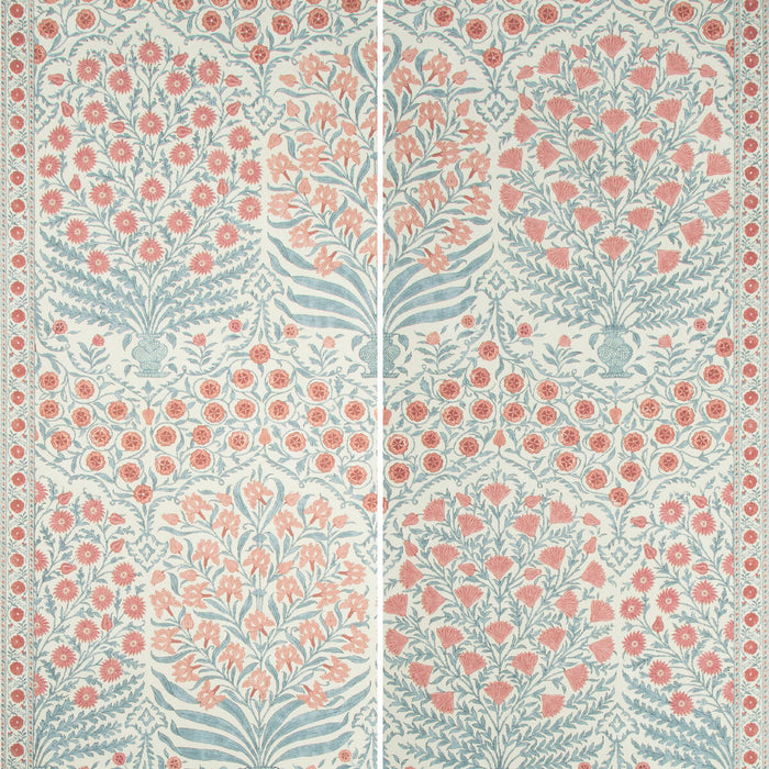 Lee Jofa Sameera Paper Red/Blue Wallpaper LOANER PNL.P2017100-519.0