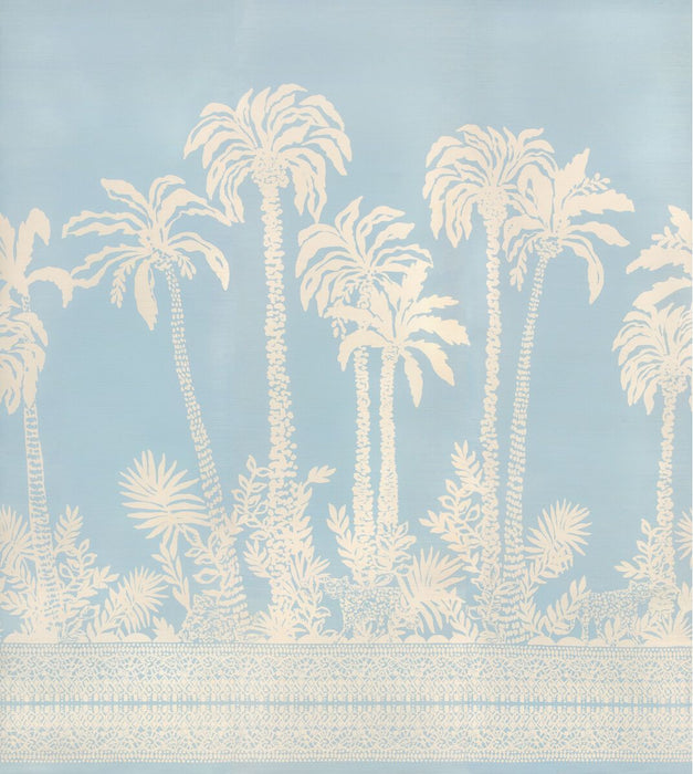 Brunschwig & Fils Palms Way Mural Gc Blue Wallpaper LOANER PNL.P2025115-51.0