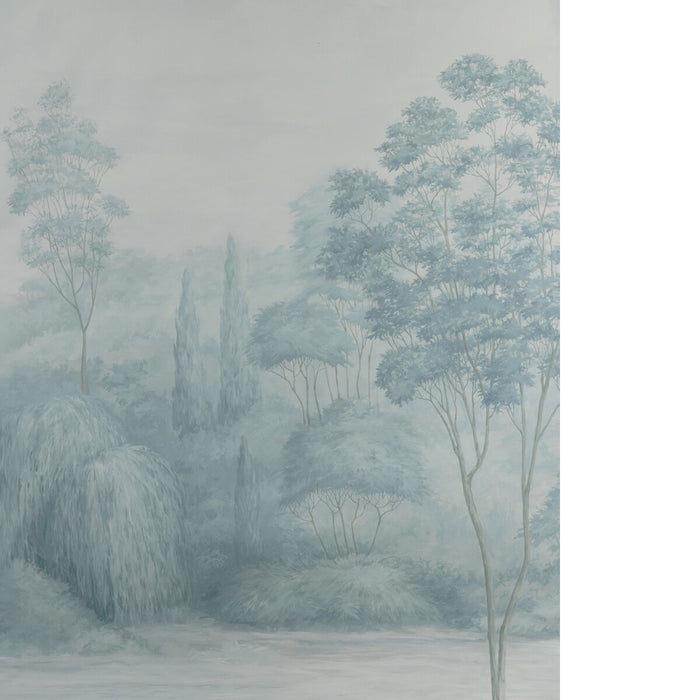 Brunschwig & Fils Arbres Mural Blue Wallpaper Sample LOANER PNL.P8026105-511.0