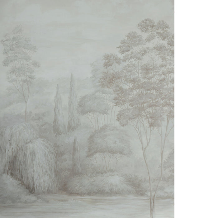 Brunschwig & Fils Arbres Mural Neutral Wallpaper Sample LOANER PNL.P80261051611.0