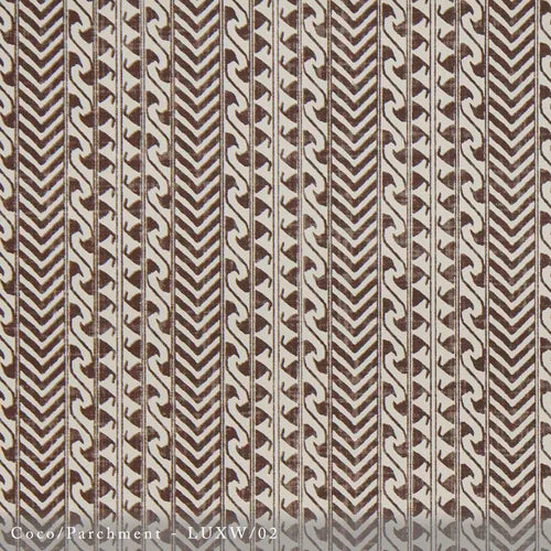 Lisa Fine Luxor Wallpaper Coco/Parchment Wallpaper Sample LUXW-02