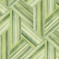 Seabrook Designs Geo Inlay Chartreuse And Basil Wallpaper LW50104