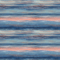Seabrook Designs Sunset Stripes Fabric Blueberry And Vermillion Orange Fabric LW52006F
