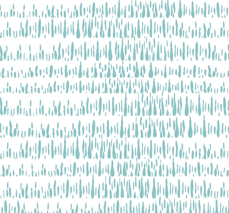 Seabrook Designs Brush Marks Fabric Teal And White Fabric Sample LW52104F