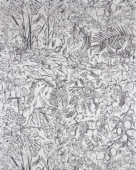 Pierre Frey Flore Fusain Fabric F3908001