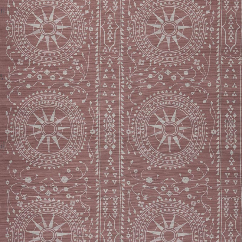 Peter Dunham Leila Grasscloth Rose Wallpaper Sample 151LEG05