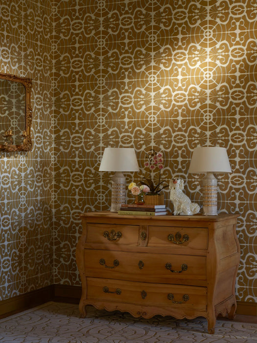 Pierre Frey L'allee du roi flock Travertin Wallpaper FP271001
