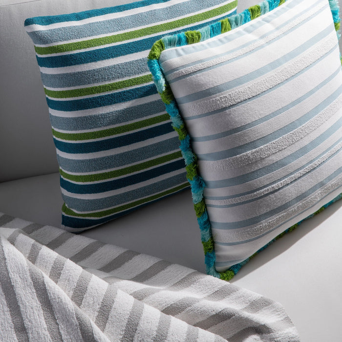 Link Outdoor Lido Stripe Dove Fabric Sample 560-03