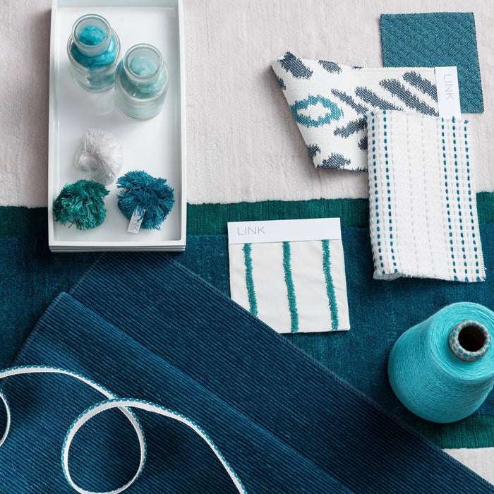 Link Outdoor Dash Teal Fabric Sample 202-46