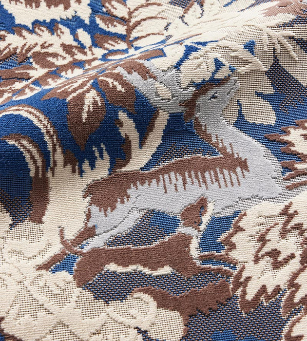 Old World Weavers Tails Tale Blue Wood Fabric M102640001
