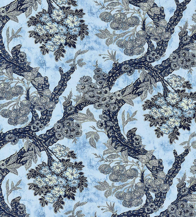 Old World Weavers Summerhouse Hill Blues Fabric Sample M7SUMM0001