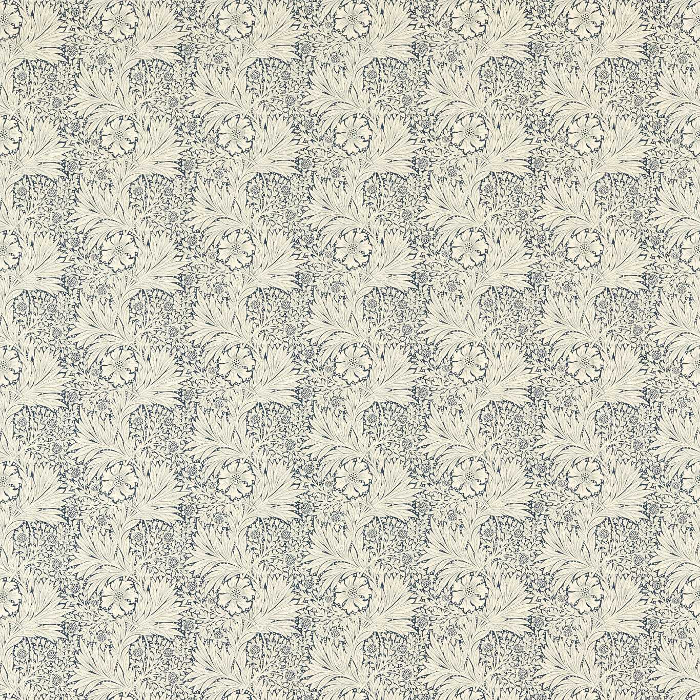 Morris & Co Marigold Indigo Fabric Sample MAMB227105
