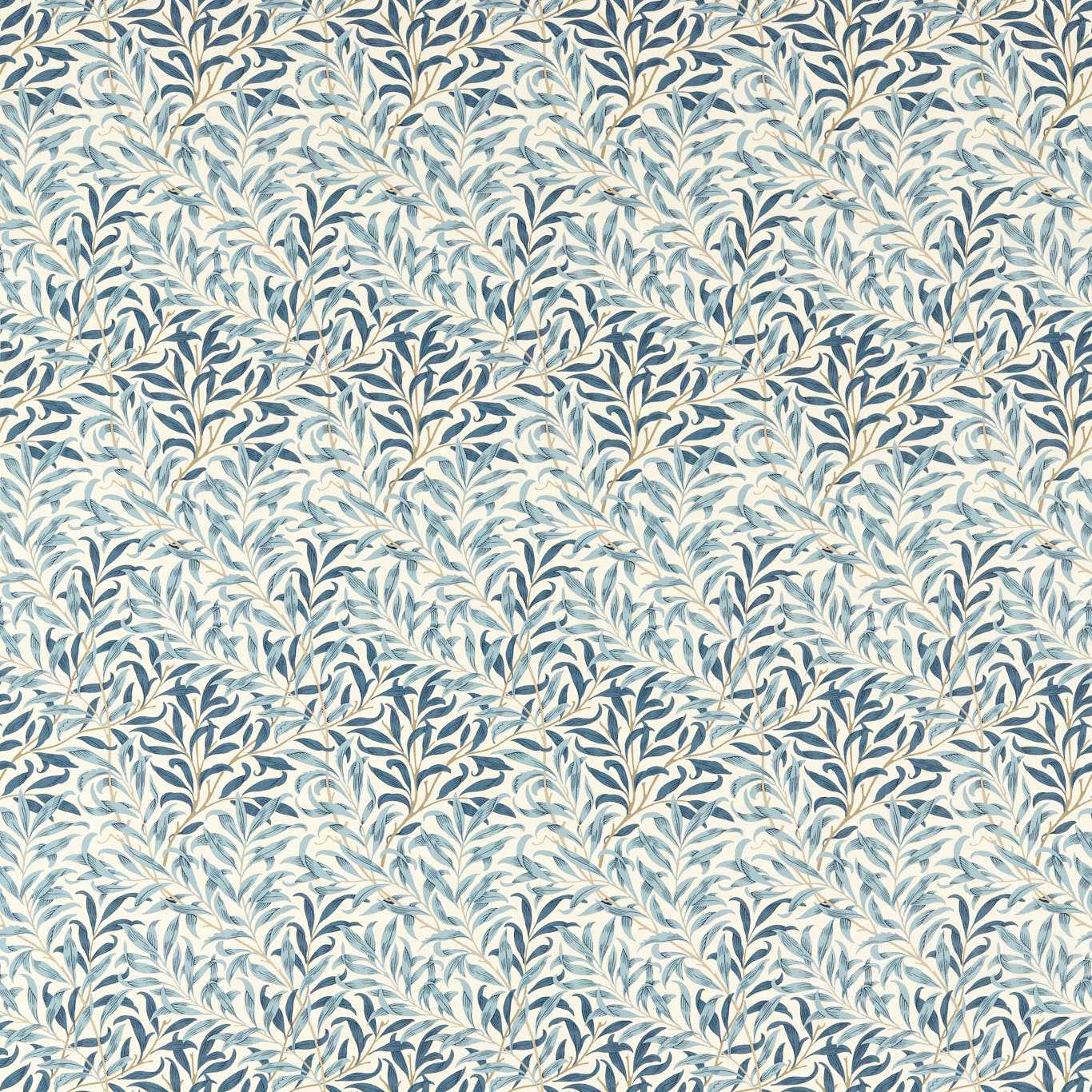 Morris & Co Willow Bough Indigo Fabric Sample MAMB227111