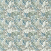 Morris & Co Acanthus Mineral Blue/Linen Fabric MAMB227116