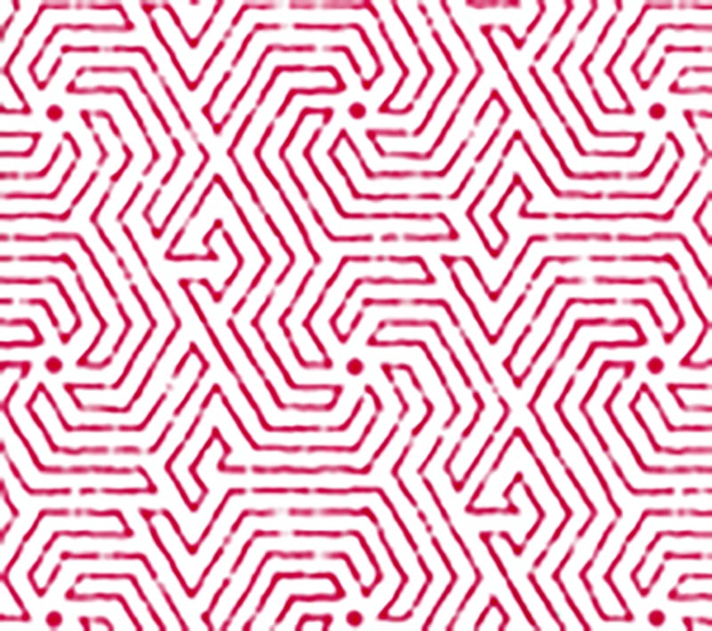 China Seas Maze Magenta Wallpaper Sample 2510-02WP