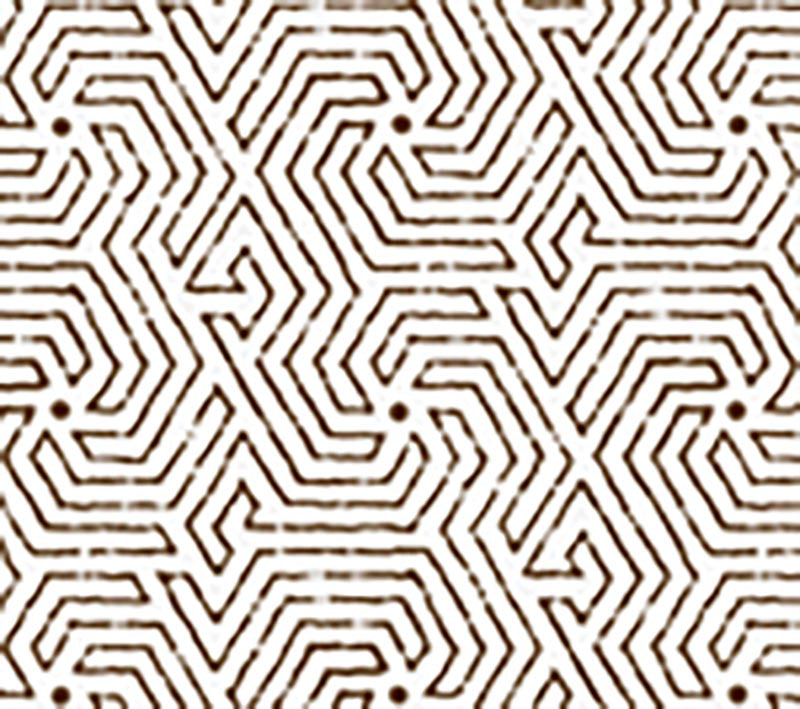 China Seas Maze Brown Wallpaper Sample 2510-07WP