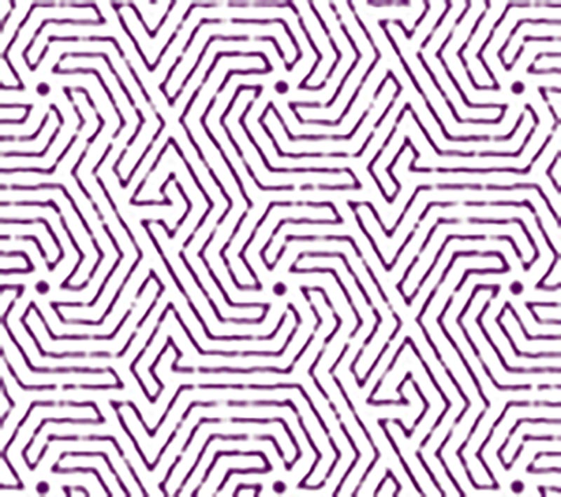 China Seas Maze Purple Wallpaper Sample 2510-12WP
