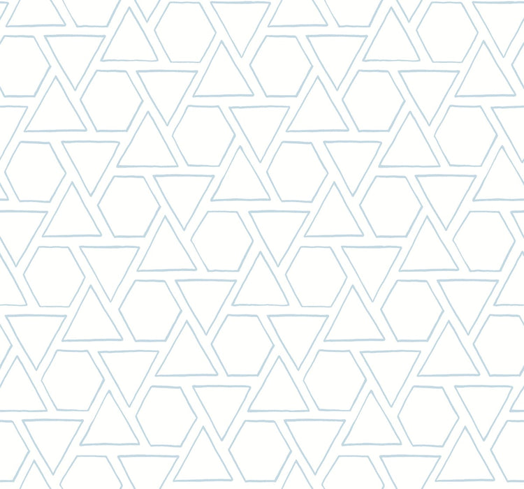 Seabrook Designs Sun Shapes Blue Oasis Wallpaper Sample MB30102