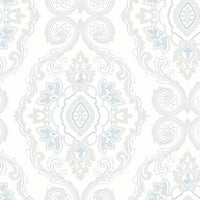Seabrook Designs Nautical Damask Blue Oasis Wallpaper MB30302