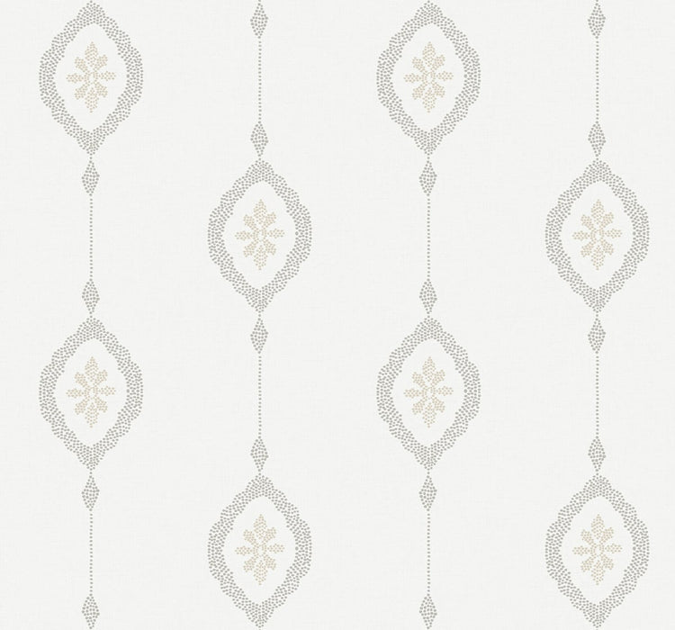Seabrook Designs Sand Dollar Stripe Black Sands Wallpaper Sample MB30500