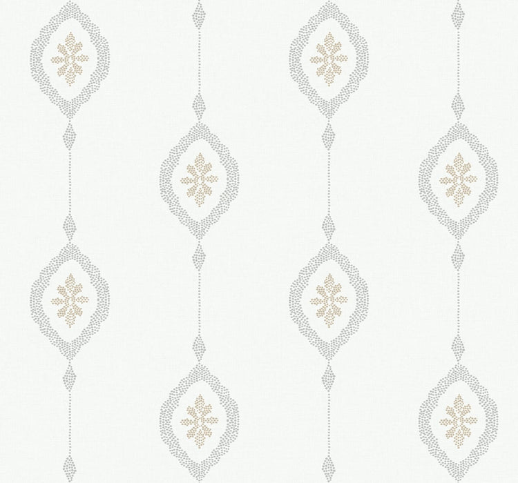 Seabrook Designs Sand Dollar Stripe Sand Dunes Wallpaper Sample MB30505