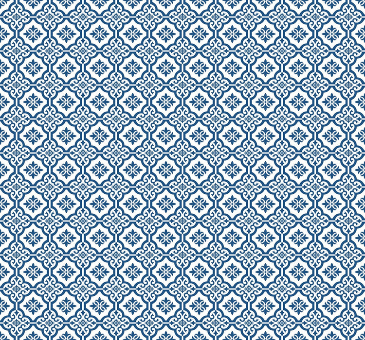 Seabrook Designs Coastal Tile Coastal Blue Wallpaper Sample MB31702