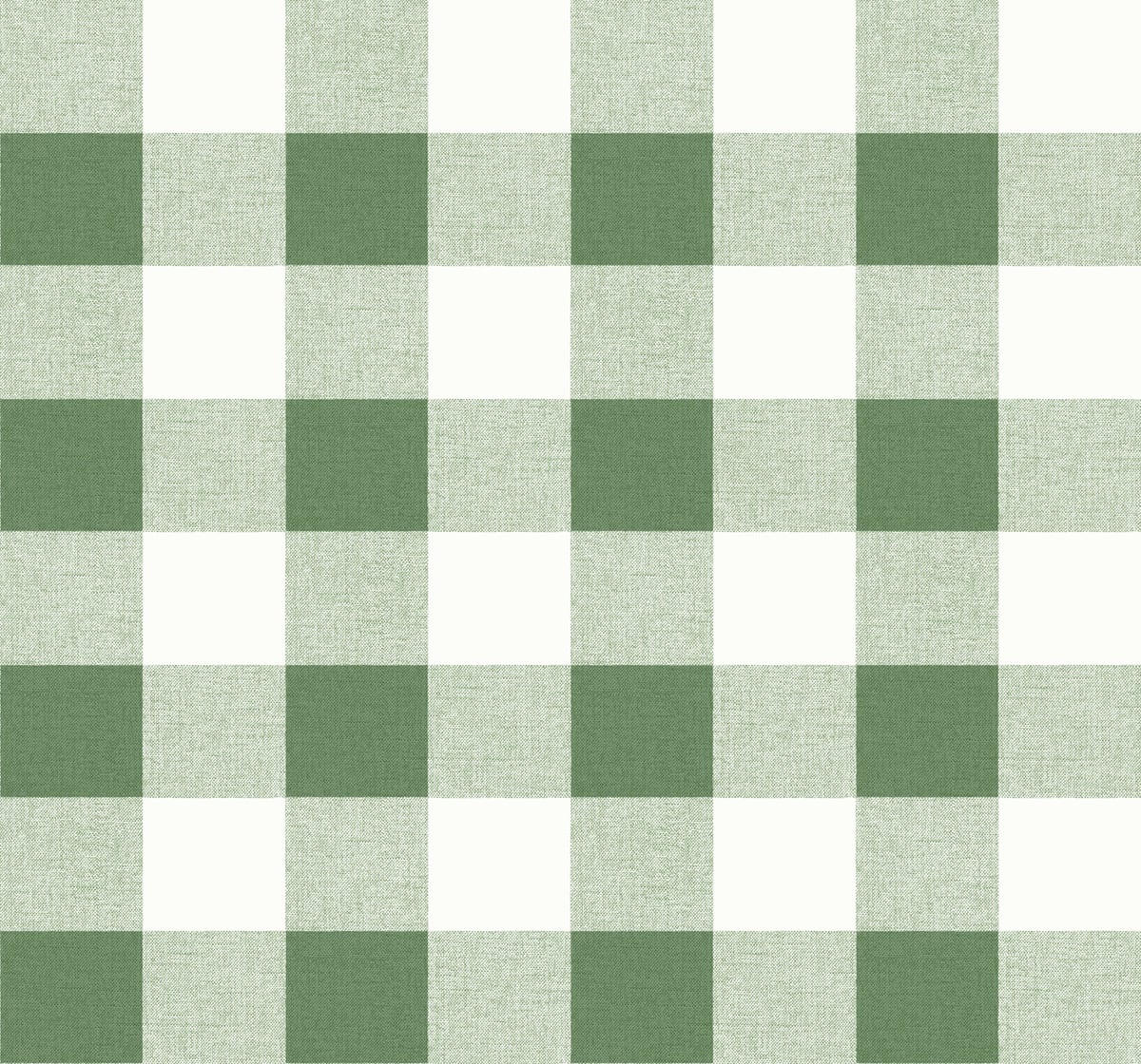Seabrook Designs Picnic Plaid Greenery Wallpaper MB31904