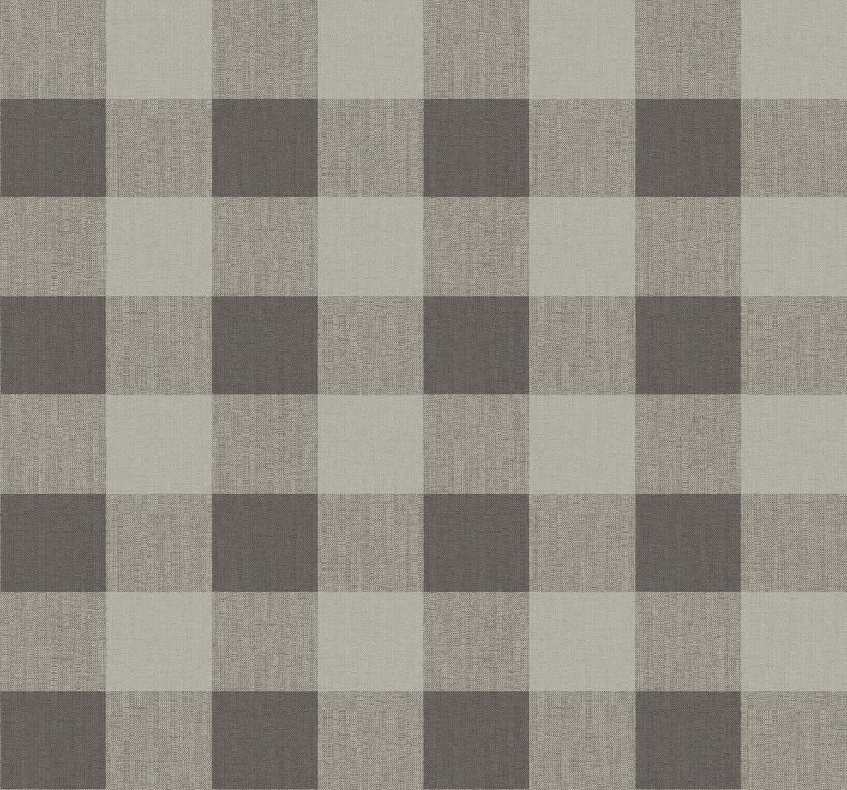 Seabrook Designs Picnic Plaid Black Sands Wallpaper MB31906