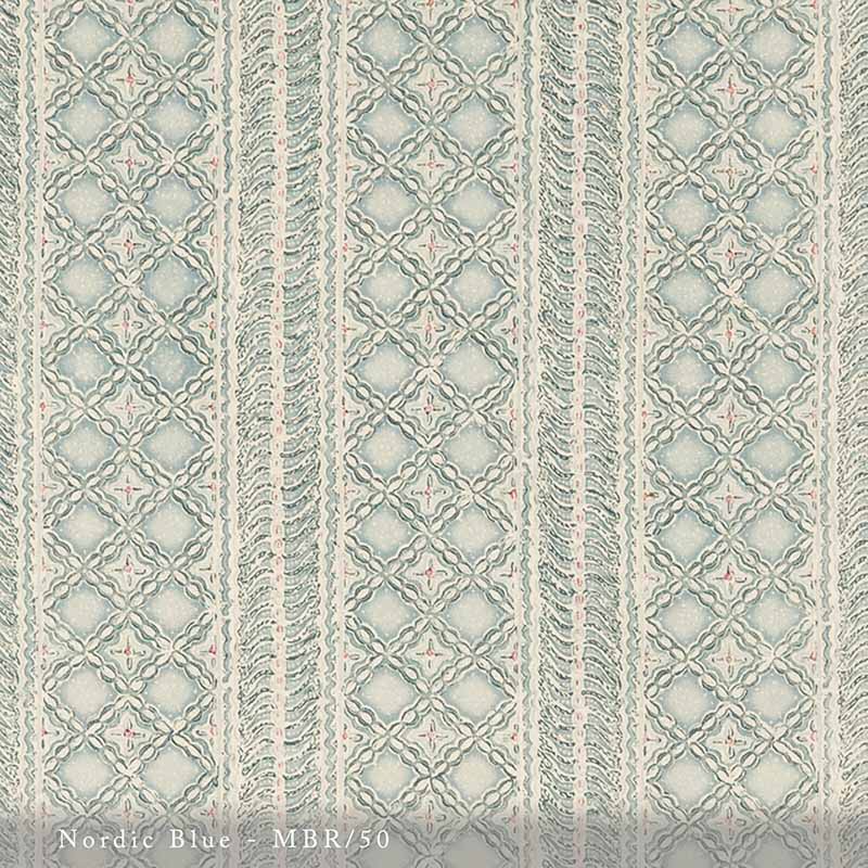 Lisa Fine Malabar Nordic Blue Fabric Sample MBR-50