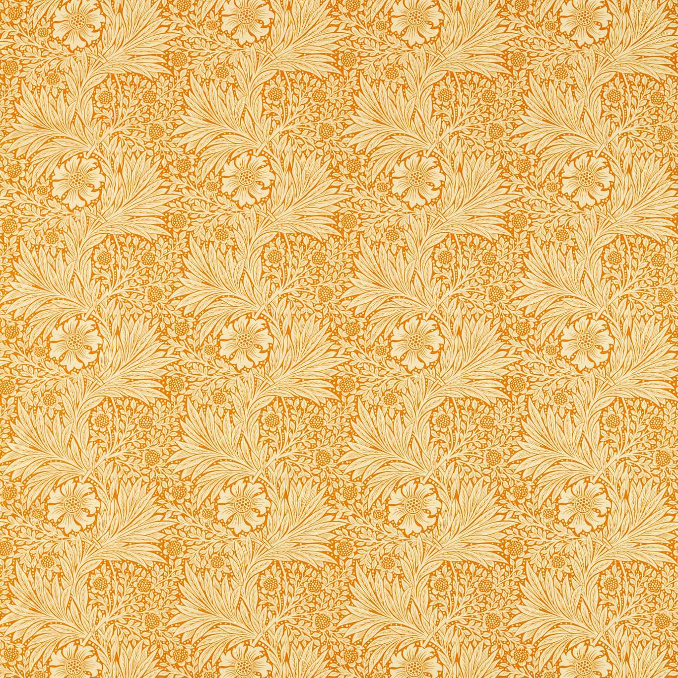 Morris & Co Marigold Cream/Orange Fabric Sample MCOP226981