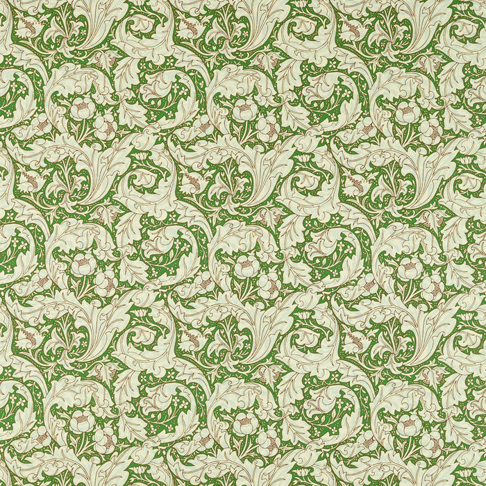 Morris & Co Bachelors Button Leaf Green/Sky Fabric Sample MCOP226986