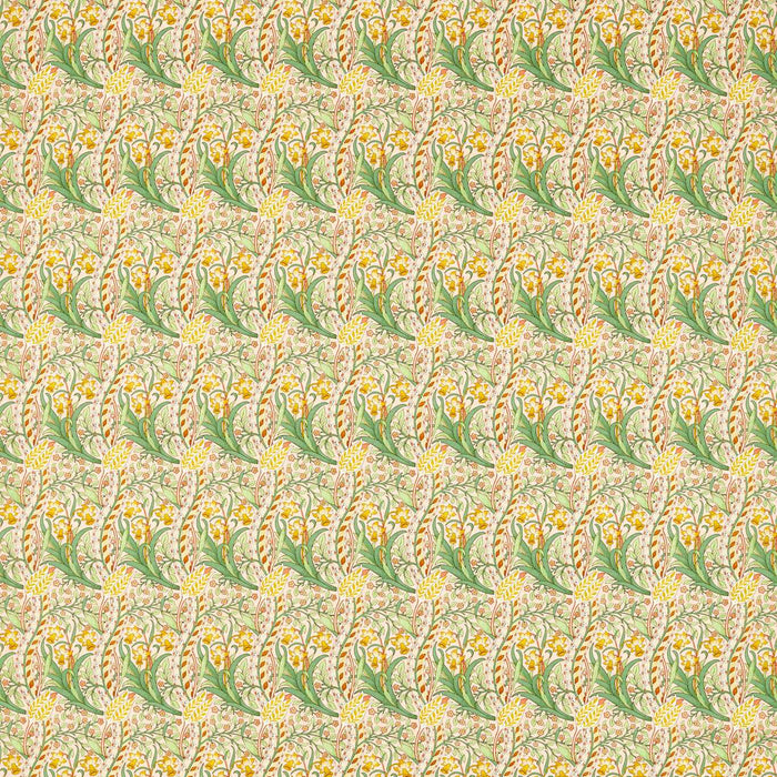 Morris & Co Daffodil Pink/Leaf Green Fabric Sample MCOP226992