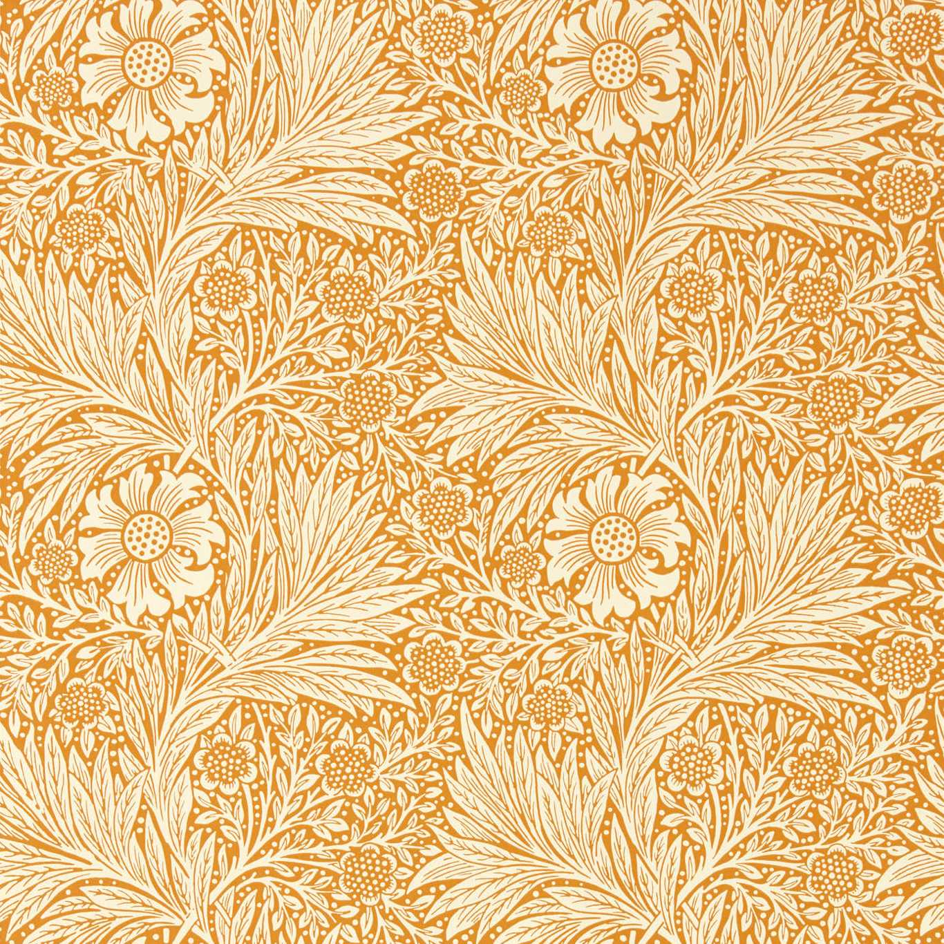 Morris & Co Marigold Orange 217093 Wallpaper Sample MCOW217093
