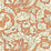 Morris & Co Bachelors Button Burnt Orange/Sky Wallpaper Sample MCOW217097