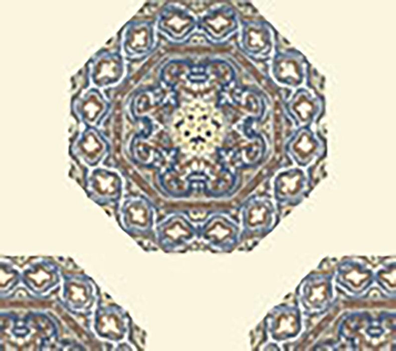 Home Couture Medallion Brown Navy Wallpaper Sample HC1700W-04WP