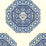 Home Couture Medallion Navy French Blue Wallpaper Sample HC1700W-08WP