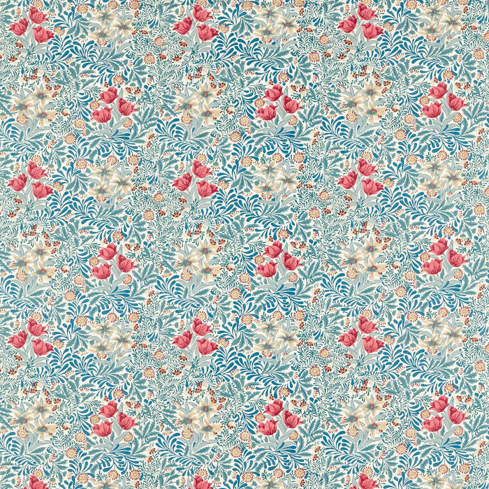 Morris & Co Bower Barbed Berry/Indigo Fabric Sample MEWF227030