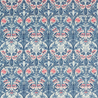 Morris & Co Bluebell Indigo/Rose Fabric MEWF227037
