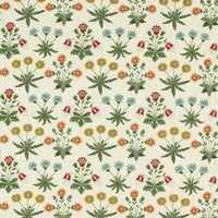 Morris & Co Daisy Embroidery  Cream/Multi Fabric MEWF237310