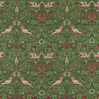 Morris & Co Bird Tapestry Tump Green Fabric MEWF237311