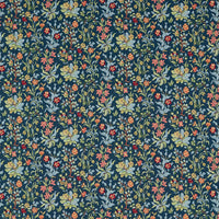 Morris & Co Flowers by May Indigo Fabric MEWF237313