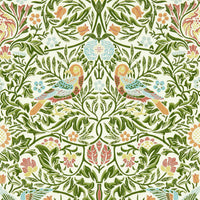 Morris & Co Bird Boughs Green Wallpaper MEWW217192