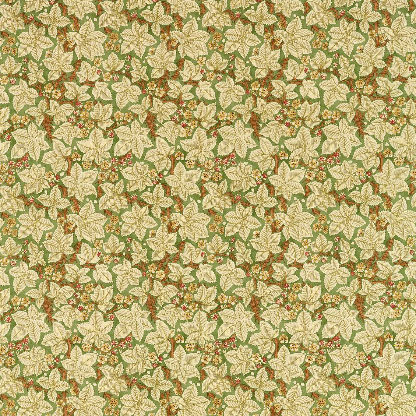 Morris & Co Bramble Herball Fabric Sample MFRF227235