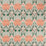 Morris & Co Helena Peach/Teal Fabric Sample MFRF227238