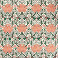 Morris & Co Helena Peach/Teal Fabric MFRF227238