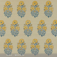 Lisa Fine Mughal Flower Grasscloth Soleil Wallpaper MGFG-58