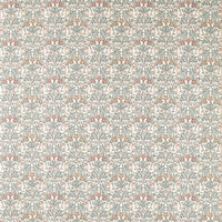 Morris & Co Oak & Blossom Umber/Mineral Blue Fabric MHCB227386