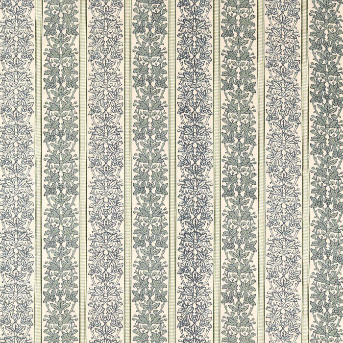 Morris & Co Oak & Blossom Weave Green/Indigo Fabric Sample MHCB237668