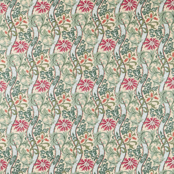 Morris & Co Cornflower Russet/Forest Fabric Sample MHTF227356