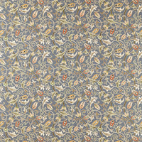 Morris & Co Scrolling Tulip Slate/Apricot Fabric MHTF227360